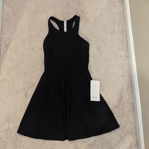NWT Lululemon Court Crush Tennis Dress Black; 8